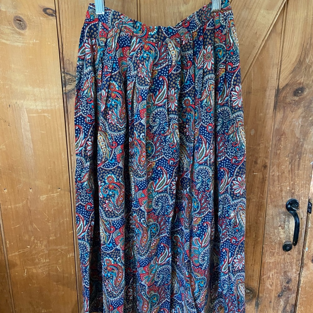 Paisley midi skirt